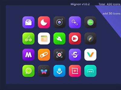 Mignon icon set