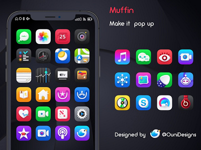 ( Muffin ) a icon Set for iOS 15 app branding design graphic design icons illustration logo motion graphics vector
