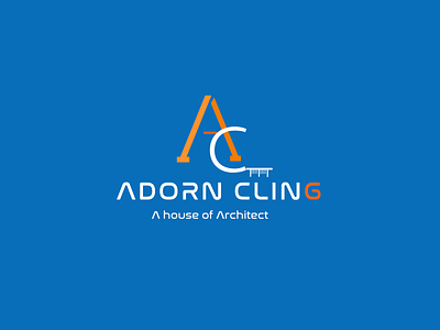 AC Architect logo blue branding branding design design identity identity design illustration logo design logotype minimal typogaphy vector