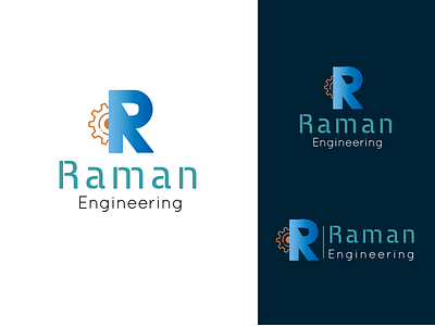 Raman Engineering Logo branding branding design identity identity design illustration logo logo design logotype typogaphy vector