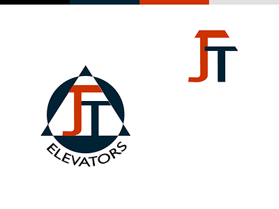 JT Elevators Logo blue brand design branding branding design cmpany elevator icon identity identity design illustration logo design logotype red vector