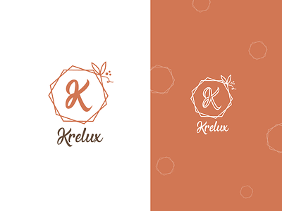 Krelux Cosmetic Logo apricot branding branding design cmpany cosmetic cosmetic logo identity identity design illustration logo logo design logotype minimal orange typogaphy vector