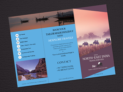 Tours and travel brochure assam branding brochure identity india tourism tourisminindia tours travel trifold brochure
