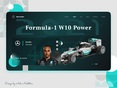 Formula One - Mercedes F1 Team car concrpt designer f1 f1-car figma lewis lewis-hamilton mobiledesign product ui uidesign uiux uiuxdesign userinterface ux uxdesign webdesign webdesigner