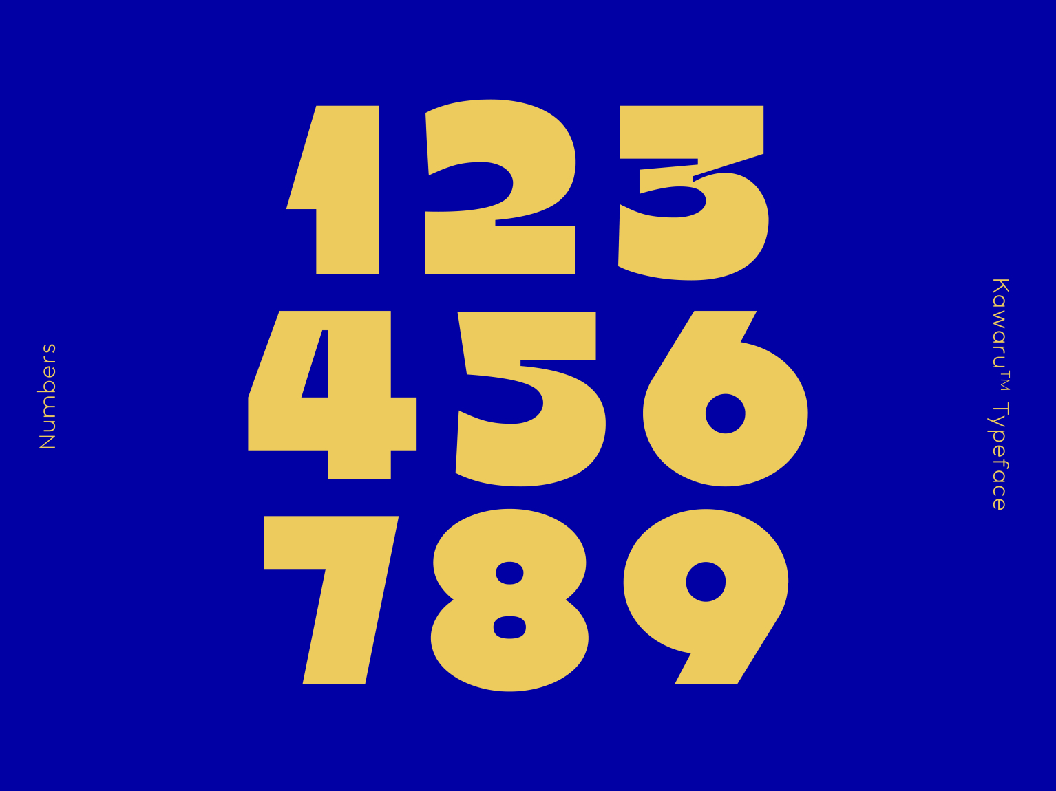 Numbers from Kawaru™ Typeface by KOBU Foundry on Dribbble