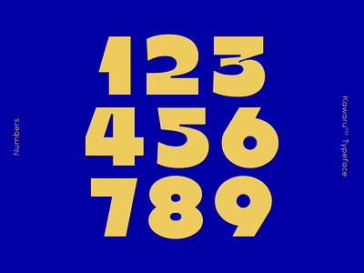 Numbers from Kawaru™ Typeface