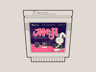 Meji Adventures cartridge game game art game design graphicdesign illustration illustrator kobufoundry meji play rabbit typedesign typogaphy uiux vector