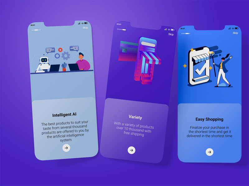 Onboarding Shop Clean UI | Ui Design | Mobile app by is Kasra on Dribbble