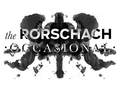 Rorschach Occasional black black and white inkblot occasional r rorschach test white