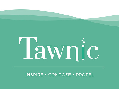 Tawnic Branding compose elixir green inspire propel test tube tonic white