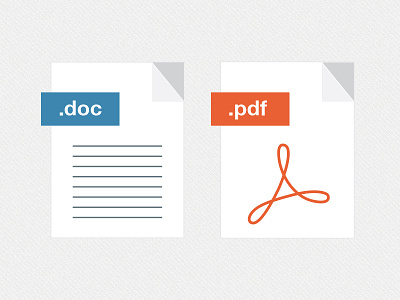 .doc & .pdf icons doc flat icon pdf simple