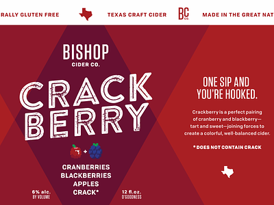 Bishop Crackberry Cider bishop cider blackberry cider cranberry hard cider texas