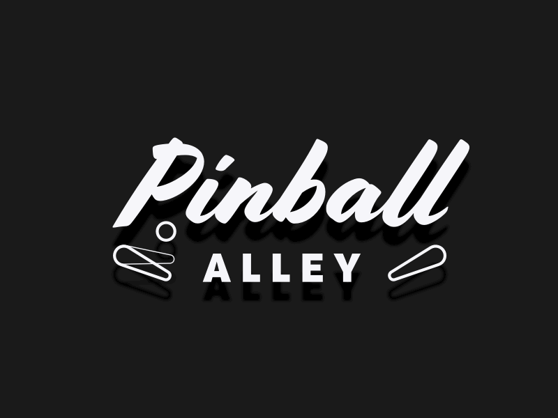 Pinball Alley alley flappers flippers neon pinball sign