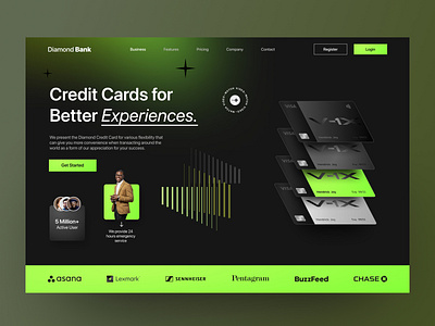 Finance Landing Page - Night Mode