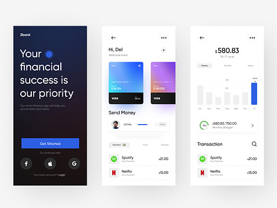 Digital Wallet Application application bank credit debit design digital wallet e wallet e wallet app elegant finance finance application fintech payment simple ui finance ui fintech uiuix uiux wallet wallet application