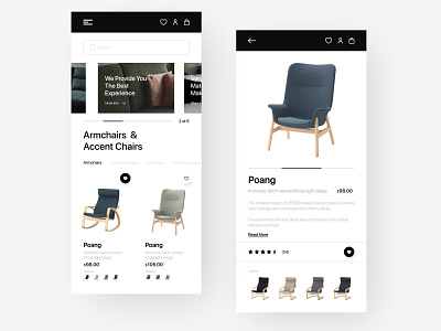 Furniture Application application chair clean e commerce furniture furniture app furniture ui homedesign ikea interior interior ui living room minimalist mobile mobile design sofa store uiux uiux application white