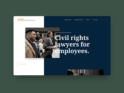 Homepage Concept for a Civil Rights Law Firm