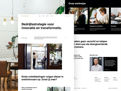 Bee-Innovation Homepage business consultant digital minimalistic organisation strategy ui ux website