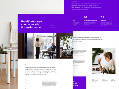 Bee-Innovation Homepage business consultant digital minimalistic organisation purple strategy ui ux website