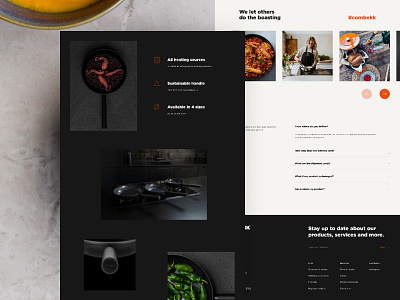Combekk Landing Page cooking design digital landing page ui ux website