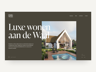 Real Estate Homepage Concept — Brown brown design digital homepage luxury minimalistic real estate ui ux villa website