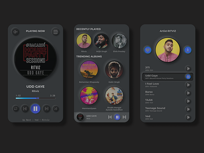 Simple Music PLayer appui appuidesign firstshot minimal music music app music player rebound