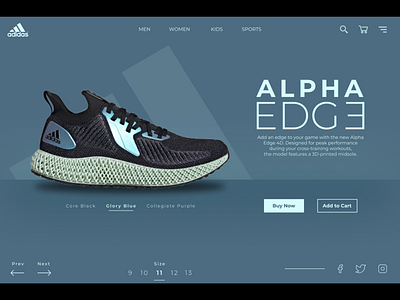 Adidas Product Page Web UI Concept