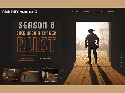 Call of Duty Mobile Web UI Concept beginner callofduty concept design digitaldesign gaming gaming website ui uidesign uidesigner uiinspiration uitrends uiux webdesign webui