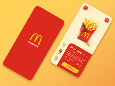 McDonald's App Concept appuidesign beginner dailyui design mcdonalds store design ui uidesign uidesigner uiinspiration uitrends uiux