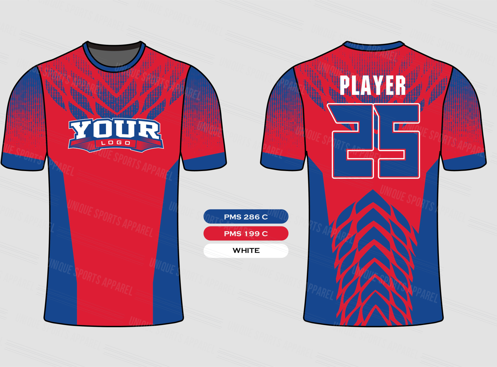 Feather Pattern Sports Jersey Mockup by Unique Sports Apparel on