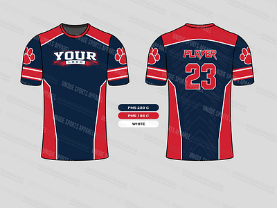 Feathers Side insert Sports Jersey Mockup by Unique Sports Apparel