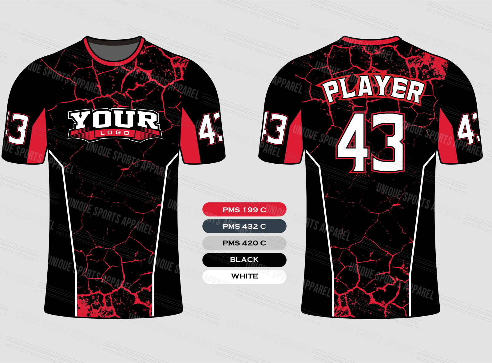 Download Volcanic Cracking Effect Sports Jersey Mockup by Unique ...