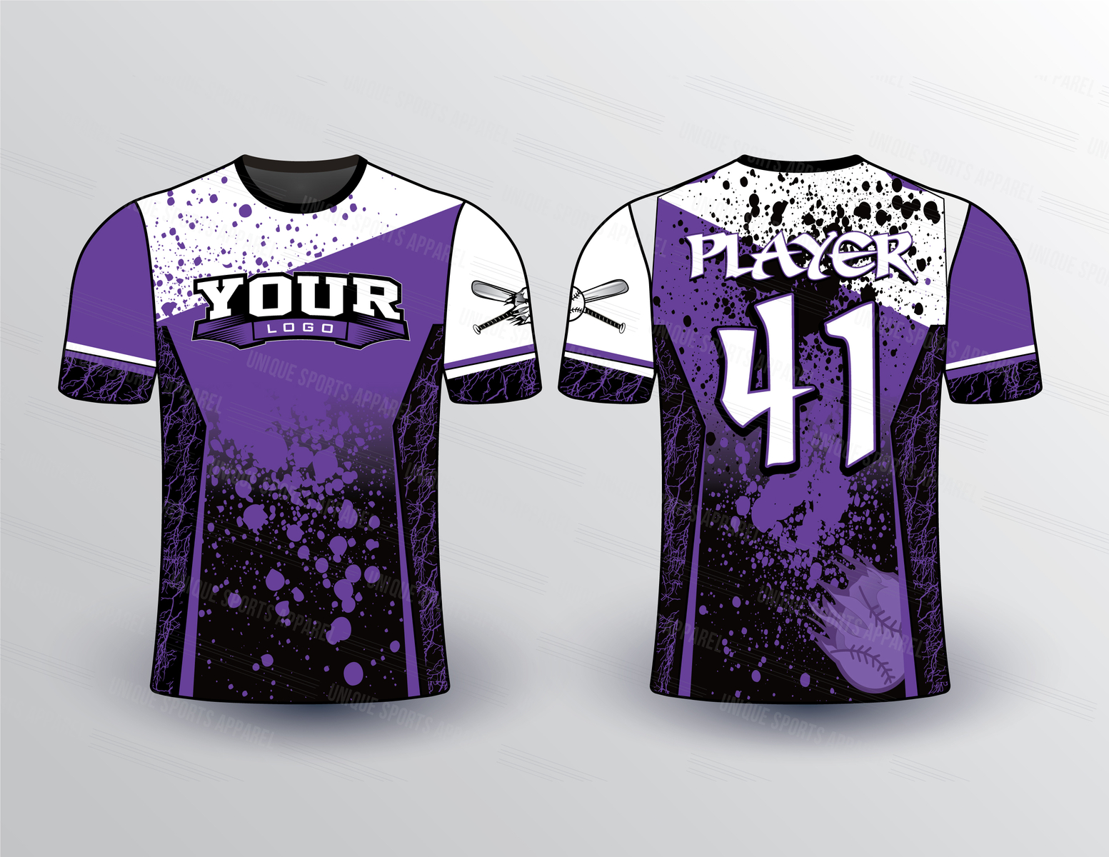 Feather Pattern Sports Jersey Mockup by Unique Sports Apparel on