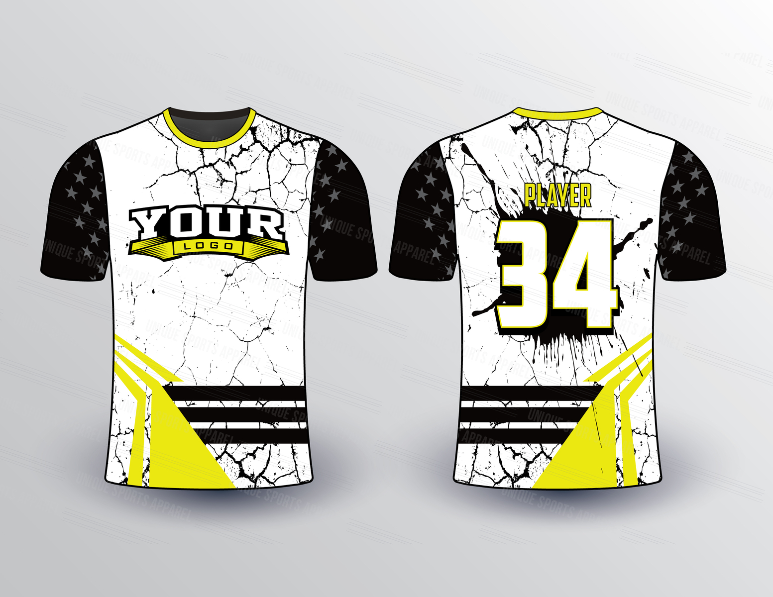 Feather Pattern Sports Jersey Mockup by Unique Sports Apparel on