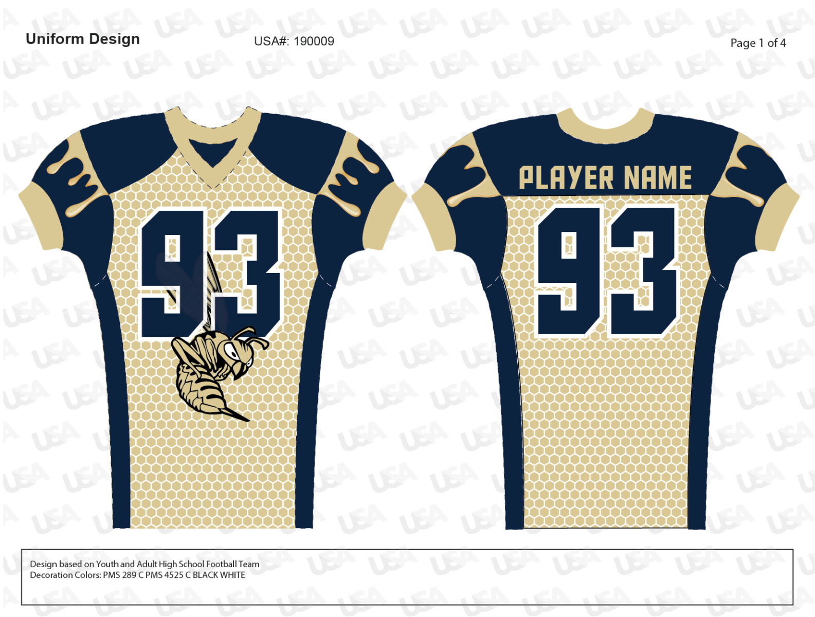 Download HORNETS FOOTBALL COMPRESSION JERSEY DESIGN MOCKUP by Unique Sports Apparel on Dribbble