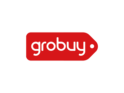 Grobuy Logo Design brand branding design logo logodesign magazine marketlogo marketplace mart online shop online store red shop shoplogo store storelogo