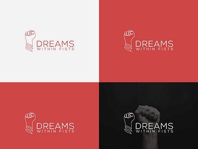 Dreams within fists branding design flat icon illustrator logo minimal type typography vector