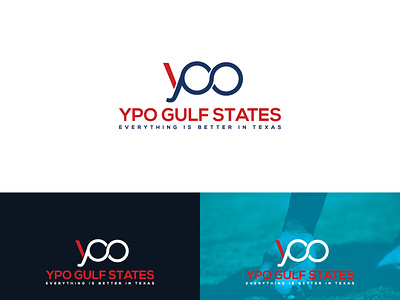 YPO GULF STATES branding design flat icon illustrator logo minimal type typography vector