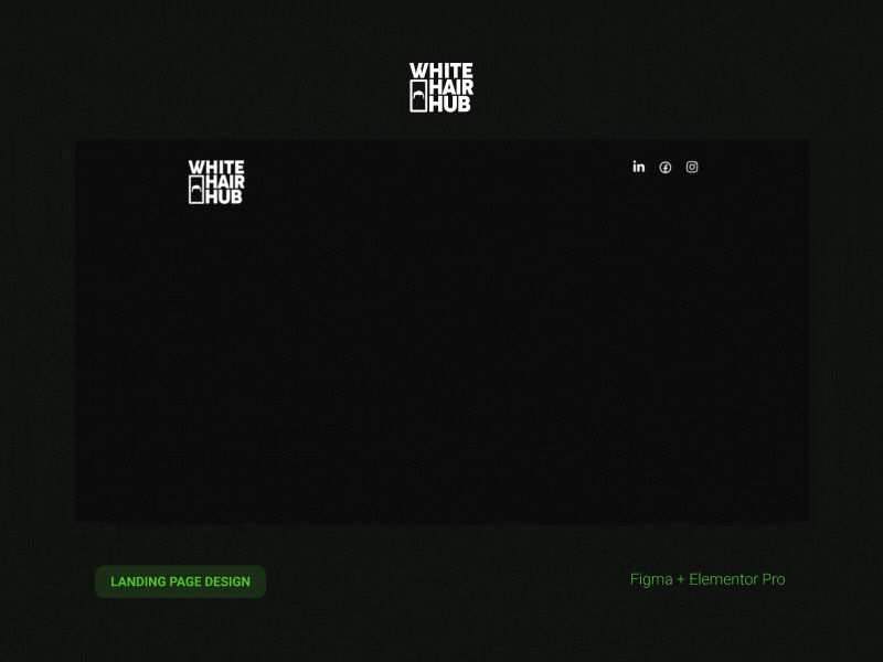 UI Landing Page - White Hair Hub