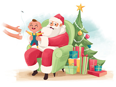 A Gift for Santa 2d character children huffington illustration kids post