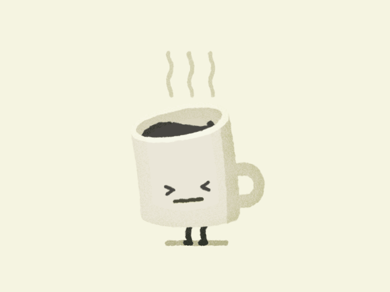 Tuesday 2d animation cel character coffee design food gif illustration loop stickers