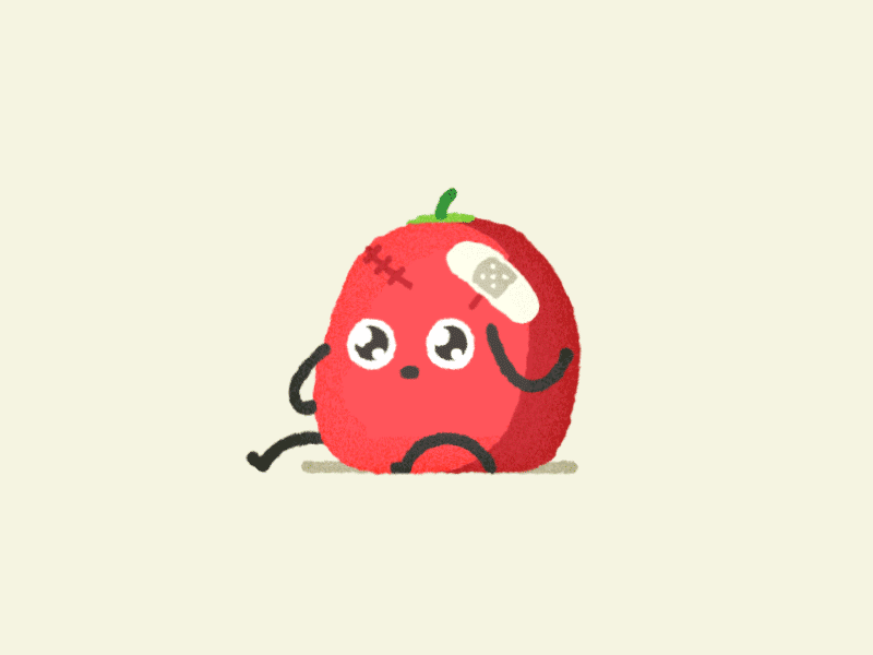 Sunday 2d animation character design food gif illustration loop stickers tomato vegetables