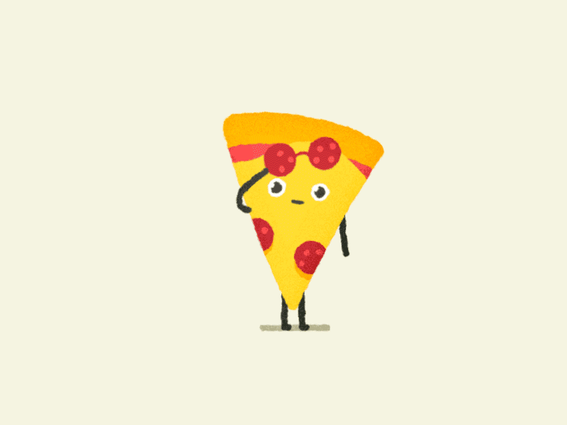 Pizza Boy 2d animation food gif illustration loop pizza slice stickers