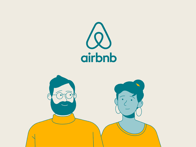Curated Restaurants Now on Airbnb 2d airbnb animation character animation character design gif illustration line line art loop