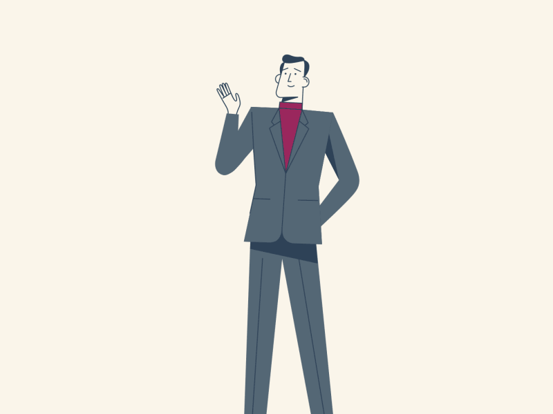 Hello there character animation line art mr porter character design line illustration animation gif loop 2d