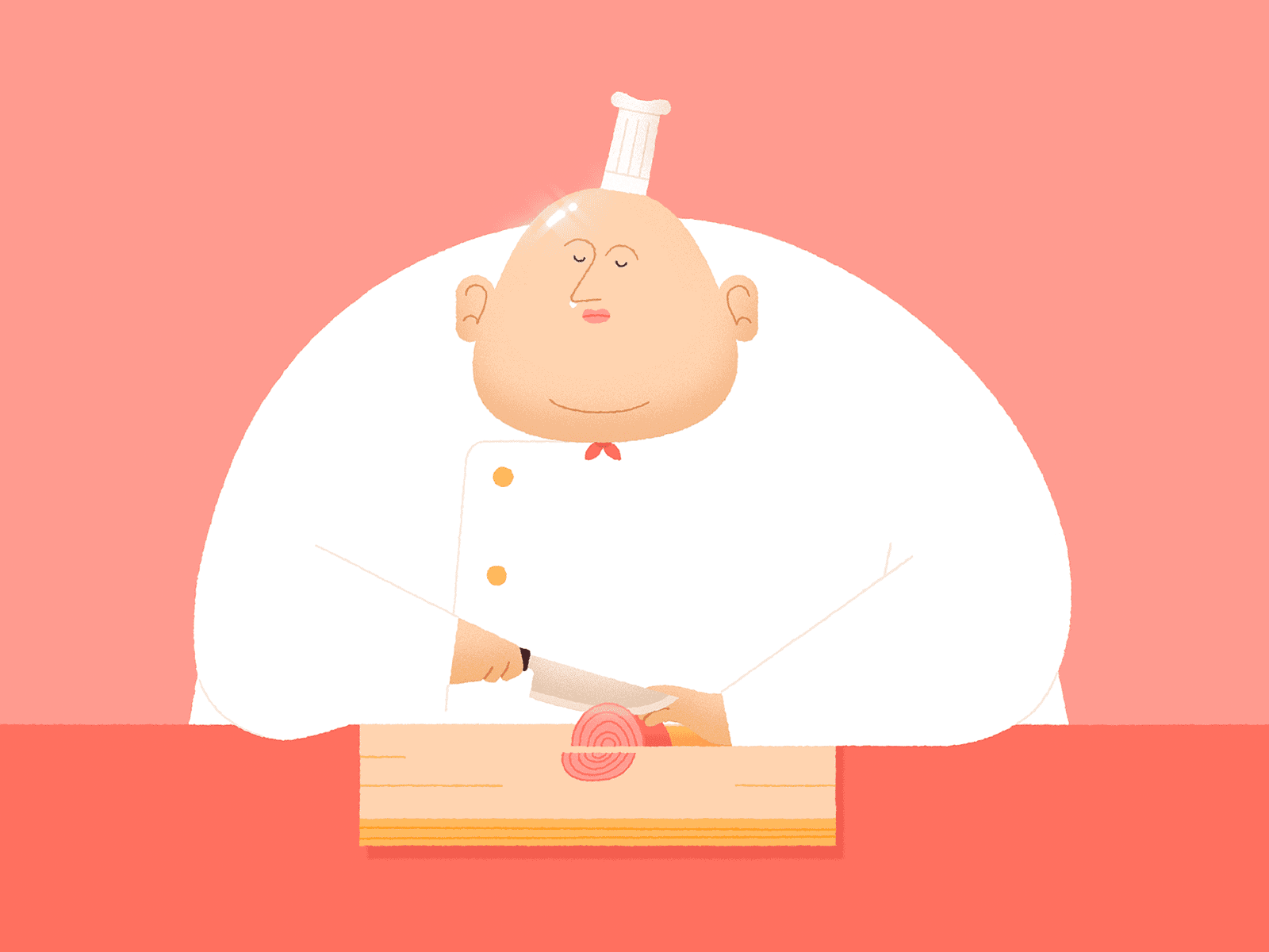 These damn onions 2d animation character character animation character design chef flat food gif illustration loop onions