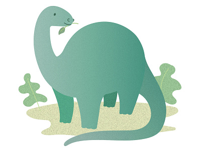 Dinosaur Illustration - Diplodocus dinosaur diplodocus illustration texture texturino turquoise vector