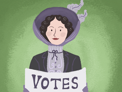 Emmeline Pankhurst emmelinepankhurst illustration suffragette suffragette100 suffragist vote100 votesforwomen