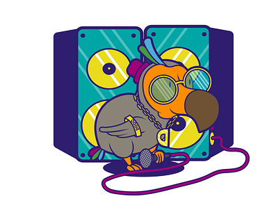dodo 01 animal design dodos hip hop icon illustration logo music poster art vector
