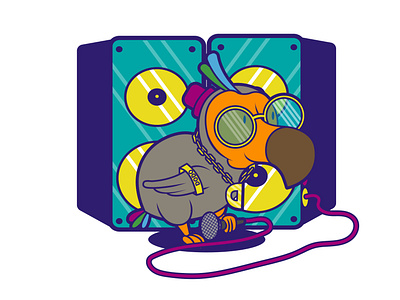 dodo 01 animal design dodos hip hop icon illustration logo music poster art vector